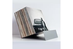 Keep Them Spinning - Porta Dischi in Vinile in Acciaio | Supporto LP | Porta Vinili Vintage con Struttura a Zeta | Portadischi Viniles per 7", 10", 12" | Design Moderno