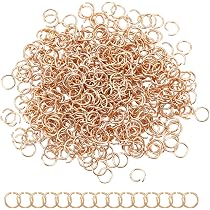 Beebeecraft 300 Anneaux Ouverts Plaqué Or 24 Carats 9 Mm - Anneaux Fendus Acier Inoxydable 304 Pour Bijoux