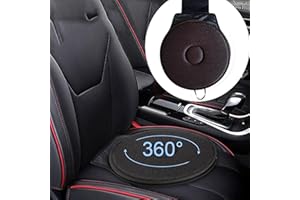 SUQ Auto Cuscino rotante, 360 gradi Auto Cuscino girevole, Sedia Cuscino Seat, Memory Foam Mat Cuscino, Cerchio Portatile Pad Rilievo Pad per Auto Casa, Veicolo SUV Auto Accessori (Marrone)