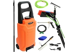 MAXBLAST 20ft Water Fed Cleaning Pole & 30L Water Trolley Cleaning System/Window Cleaning/Car Washing Kit & Accessories