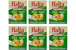 6x Halta Cucina Preparato Alimentare UHT per Cucina Cremige Zubereitung UHT für die Küche Ideal für Pasta, Saucen, Pizza Kochsahne Sahne 200ml