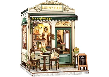 Cutefun Book Nook - gör-det-själv miniatyrhus kit för vuxna, 3D-träpussel mini husbyggsats med LED, - Amazon Deal & Rabatt