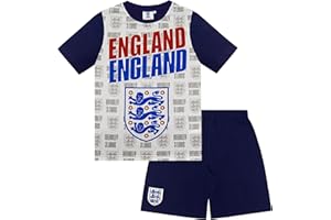 THE ENGLAND FOOTBALL ASSOCIATION Équipe d'Angleterre Officielle - Ensemble de Pyjama Court thème Football - garçon