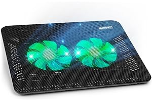 Duronic LC2 Kühlpad | Laptop Kühler für Gaming Notebook | Cooling Ventilator Laptopständer | Laptoperhöhung höhenverstellbar | Kühlständer für Business Home Office | Leistungsstarker Computer Lüfter