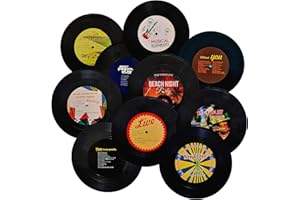 Mini ZOZI 7 inch Blank Vinyl Records Fake 10 Pieces in 1 Pack for Indie Aesthetic Room Decor or Home Decor on Wall for Bedroom or Living Room Discos Music Studio Hip Hop Decorative Purpose