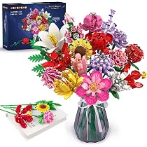 QLT QIAOTONG Ideas Set Di Costruzioni Rosa Orchidea - 567 Pezzi, Fiore In Mattoncini Compatibile Con Marchi Generici, Decorazione Floreale Per Casa E Ufficio, Regalo Per Adulti E Ragazze 8-16+ Anni - 4