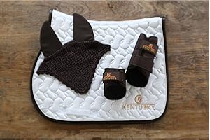 Kentucky Horsewear Tapis de selle absorbant avec logo Kentucky, couleur : blanc.