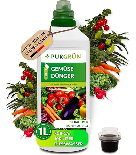 Purgrn Bio-Gurkendnger 1 Liter  Organische Rezeptur   Premium-Flssigdnger  NPK 3+2+6  Extra Kalium fr prchtige Gurken   Ohne tierische Inhaltsstoffe  Gemsednger fr 100 Liter Wasser :  Amazon.de: Garten