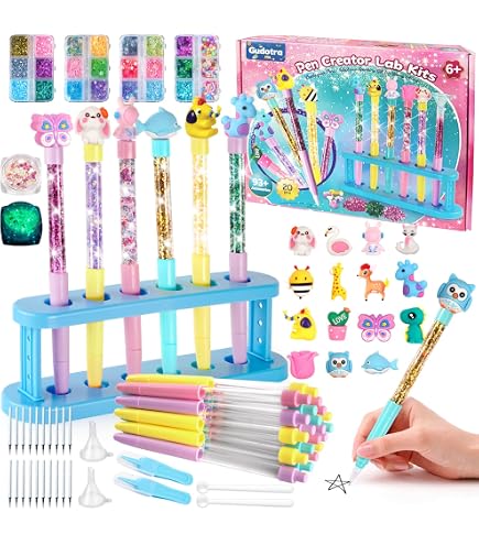 Charmofun Kit de Fabrication de Stylos, Atelier des Stylos, DIY Stylos Personnalisés, Kit de Creation Stylo, Activité Manuelle Enfants, Set Loisir Creatif Fille Garcon (Édition Standard