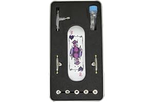 LEEFAI Pro Fingerboard Set completo per skateboard, 29 x 96 mm, con tavola in legno d'acero, 4.0 Pro Trucks Kingpins, ruote con cuscinetti in uretano op3ra v3 Hearts of Jack