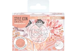 Invisibobble Sprunchie coletero seda leopardo rosa y beige x2 - Scrunchie seda con goma de pelo en espiral al interior - Silk scrunchies edición limitada