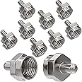 RedStar24 SAT F Termination Resistor Set - 75 Ohm F-Connector End Resistor - Compatible with Multiswitches, LNB, Tuners & Sockets - Satellite End Resistor - Pack of 10, Silver