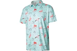 ELETOP Polo Shirts for Men Moisture Wicking Quick-Dry 4 Way Stretch Golf Shirts Casual Print Colorful Mens Polo Shirts Short Sleeve…