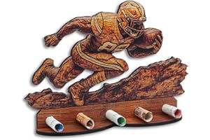 ‎DRO DESIGN DRO Design Geldgeschenke, Geschenkverpackung Holz-Optik Football Motiv – Bargeldgeschenk, Geldpräsent, Kreatives Geldgeschenk, Geburtstag, Hochzeit, Weihnachten