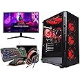 2 FAR ROBOTICS i5-12400F, GTX1650 Complete WIFI RGB Gaming PC Set - 24 Inch 165Hz Gaming Monitor, Keyboard, Mouse, Headphone, Mouse Pad, 16GB DDR4, 1TB SSD, Windows 11 pro, 1 Year Warranty