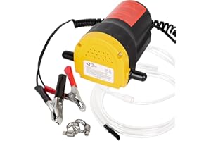 TecTake Pompe éléctrique à vidange Extraction Huile Diesel Aspiration kit Auto 12V 60W