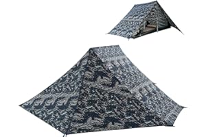 MTENPLAY TENPLAY 2 Person Lightweight Camping Tent 1.3KG, 20D Nylon Backpacking Tent with B3 Mesh & Double Door, PU5000MM Waterproof Windproof Tent for Hiking, Mountaineering, Fishing, Hunting