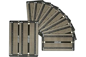EPLZON PCB Board Carte de prototypage Breadboard soudable Protoboard Circuit Imprimé Double Faces pour les projets de bricolage électronique compatibles avec(10 pièces,Noir)