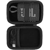 co2CREA Case Compatible with Go 5/4/3 Bluetooth Speaker, If Applied | Solo Case, Storage Case EVA Anti-Shock Case with Wrist