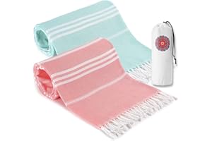 HOQQUE Serviette de Plage Drap Serviettes XXL Piscine Beach Towel Anti Sable Vacances Accessoires Camping Accessoire Lot Coton Grande Cadeau Homme Femme pour Voyage Sport Yoga Fitness Gym