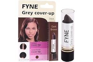 FYNE Root Touch Up Cover Stick - Instant Dark Brown Grey Hair Cover Up - Magic Retouch Temporary Hair Colour for Men & Women