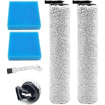Attemart Kit 7 Pièces Pour Eureka NEW400 / NEW400 Gen2 - 2 Brosse Principale + 4 Filtres Mousse + 1 Brosse Nettoyage - Accessoires Aspirateur Eau & Poussière