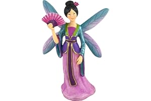 GlitZGlam Fata Kai la Bellissima Fata in Miniatura dall'Asia per il tuo Giardino Fatato/Giardino in Miniatura