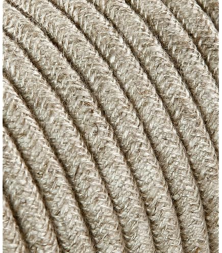 Textilkabel Für Lampen | 3-adrig (3x1,50 Mm²) In Jute-Optik | 10 Meter, Made In Italy | Perfekt Für Vintage- & Retro-Leuchten