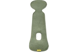 Aeromoov - Baby Sitzauflage Air Layer - Einlage Für Autositz oder Kinderwagen - Gruppe 1 - Antischwitz Sommerbezug - Bio-Baumwolle - Green Moss