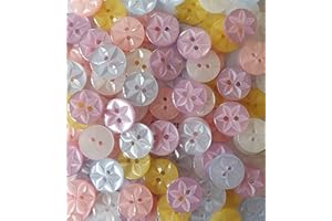 VOMONO Buttons - 100 Mixed Baby Star Buttons Size 22 (14mm) - Ranbow Round Buttons for Baby Cardigans, Sewing Baby Clothes, Knitting Dolls