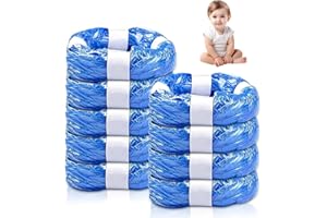 VACVAD 9 Pack Nappy Bin Refill, Diaper Bin Pail 4.5m long, Nappy Bin Bags Refill compatible with Tommee Tippee, Litter Genie, Diaper Genie, with Angelcare, Twist & Click and Cat Litter Disposal Buckets