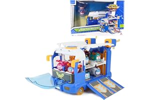 Super Wings 2 w 1 Super Pets Mini Base z Super Pet Jett & Dizzy, zabawka dla 3, 4, 5, 6, 7, 8, 9, 10 lat, Old Boy Girl