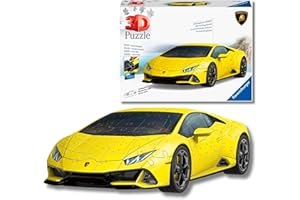 Ravensburger - Puzzle 3d Lamborghini Giallo | Puzzle 3d Per Adulti E Bambini A Partire Dagli 8 Anni | Modellismo Da Costruire Adulti Di 156 Pezzi | Regalo Bambino 8 Anni Maschio E Più