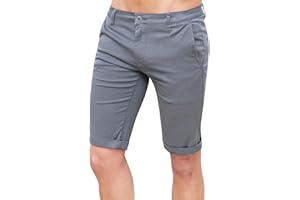 Evoga Pantalones Cortos Hombre Casual Basic Shorts Vaqueros Bermudas Verano Slim Fit