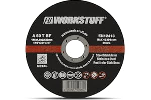 Dischi Flex professionali FD-Workstuff │ Confezione da 10 │ Diametro 115 mm, spessore 1 mm │ per Flex │ Taglio e smerigliatrice angolare │ Acciaio inox │ in lamiera di ferro