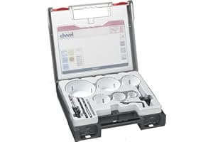 kwb 8 tlg. Lochsägen-Set mit Vario Zahnung, zusätzlich mit je einem 6 mm Holz-Bohrer, Metall-Bohrer & Glas-Bohrer