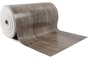 Giuri Tessuti Tappeto Runner in vinile - Passatoia Antiscivolo per Cucina Bagno - Largo 50 cm - Effetto Legno Parquet - Antimacchia (180 Cm, Noce)