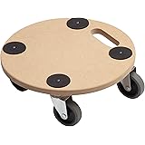 Max-Power 0821360 Carrello a Pianale in Mdf, Ruote in Plastica, Marrone