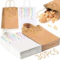 12 Sacchetti Regalo Di Carta Kraft Con Farfalle - Borse Con Manico Per Compleanno Bambini E Feste A Tema