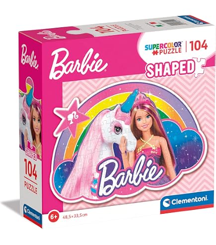 Ravensburger Puzzle Barbie 4 In 1 Per Bambini 5+ Anni - 4 Puzzle Da 100 Pezzi Ciascuno, Formato 36x26 Cm, Soft-Click, Cartone Riciclato