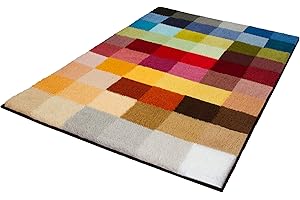 ‎KLEINE WOLKE Kleine Wolke Cubetto Badteppich, Polyacryl, Mehrfarbig, 75 x 120 cm