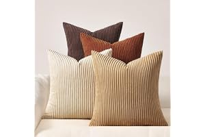 Topfinel Kuddöverdrag 60x60 Höst 4-pack Kordkuddöverdrag Kuddförvaring Soffkuddar Dekorationskuddar deko för soffa säng varda