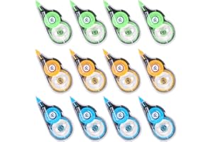 Siumir Korrekturroller 12 Stück Korrekturmaus 11.5 M Korrekturband Schul- und Bürobedarf