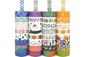 WASHIWHIMS Washi Tape Set 36 Rolls, Cute Washi Tape for Journaling Supplies, Decorative Washi Tape Stickers for Crafts, Scrapbooks,Bible Journaling