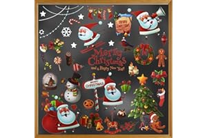 PXBSNB 15 arkuszy obrazków okiennych na Boże Narodzenie, dwustronna dekoracja okienna na Boże Narodzenie, elektrostatyczne naklejki bożonarodzeniowe, wielokrotnego użytku, dekoracja bożonarodzeniowa