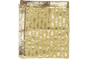 Decorative Large Puja Cloth Chunari (Size:-20" Inches x 20" Inches)Chunni Indian Traditional Cultural Festival New year Decorations Chunr MATA Ki Chunri Statue Chowki Aasan Mat Poster Frame(Golden)