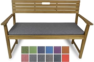 ‎ROLLMAYER Rollmayer Bankkissen Bankauflage Sitzkissen Bankpolster Auflage für Bänke in Haus und Garten Kollektion Melange, 1 Stück (Aschgrau 20, 140x40x4cm)