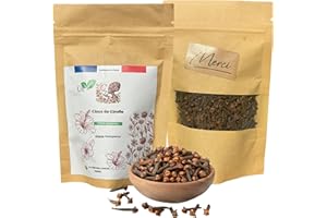CBÊ (CHEZ BIEN-ÊTRE) Clou de Girofle CBÊ 20g - Clous de Girofle Entiers - 100% naturel, Qualité Supérieure - Arôme Intense - Essentielle pour la cuisine, la pâtisserie, le thé ou le vin chaud - Épice d'Afrique