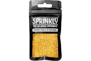 Simply Topps gold Sparkling Sugar Crystals 30G - Cupcake Cake Sprinkles For Decorating