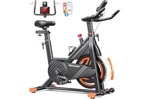‎TOPUTURE Neu Toputure Heimtrainer Fahrrad mit Pulsmessung und APP, 0-100% Magnetwiderstand Ergometer, 15KG Schwungrad, Bis 160KG, Hometrainer Indoor Bike mit LCD, Tablet-Halter, Getränkehalter, Ultraleise